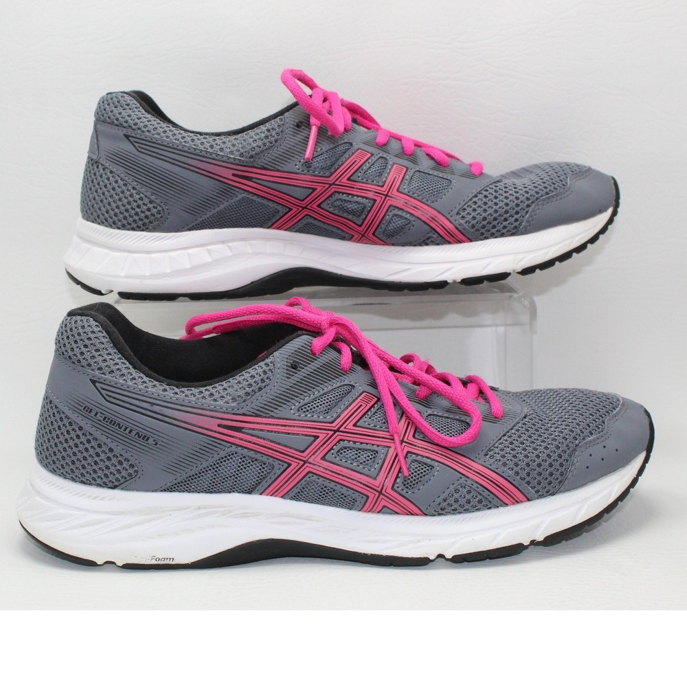 ASICS Gel-Contend 5 Womens Running Shoes Grey Pink 1012A234 Size 10